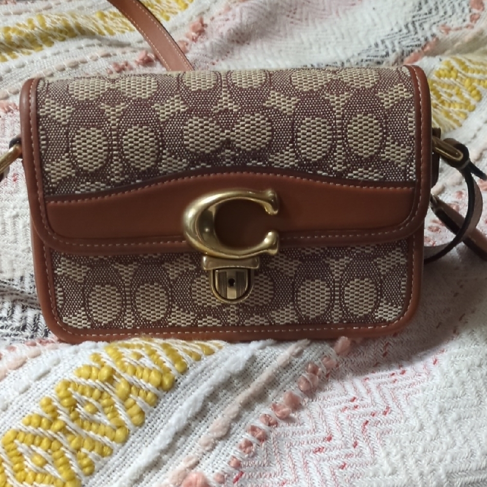 Coach Tan and Brown Crossbody Bag
